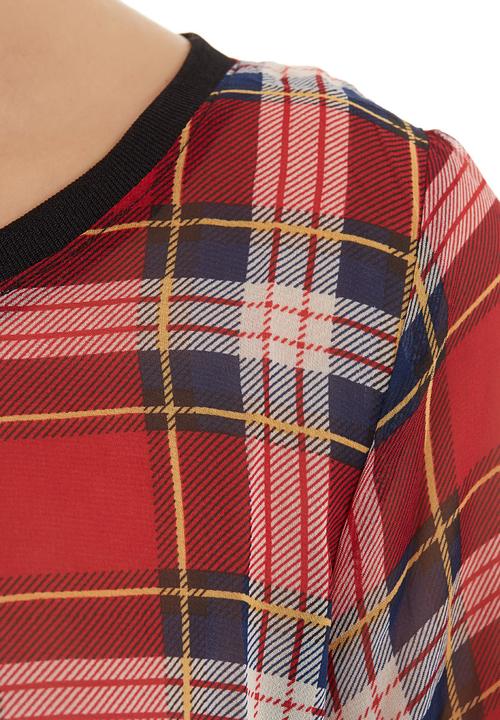 Traffic - Beyonce check blouse Multi-colour