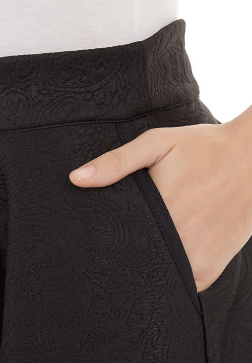 adam&eve; - Jacquard high-waisted skirt Black