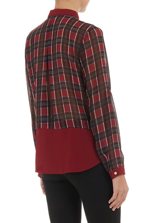 Traffic - Suzanne wine button-up shirt Multi-colour