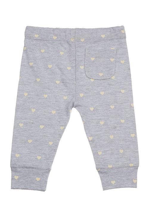 Charlie + Sophie - Heart-printed bottoms Grey