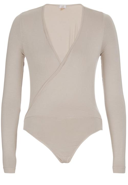 edit - Wrap Bodysuit Beige