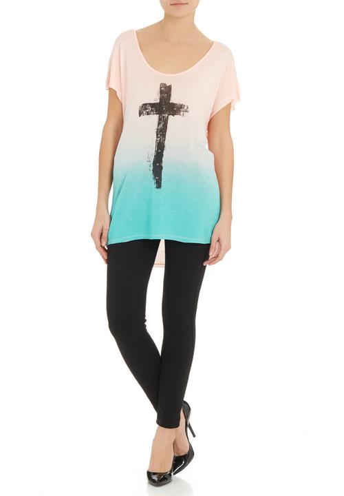 SASS - Ombre cross t-shirt Orange