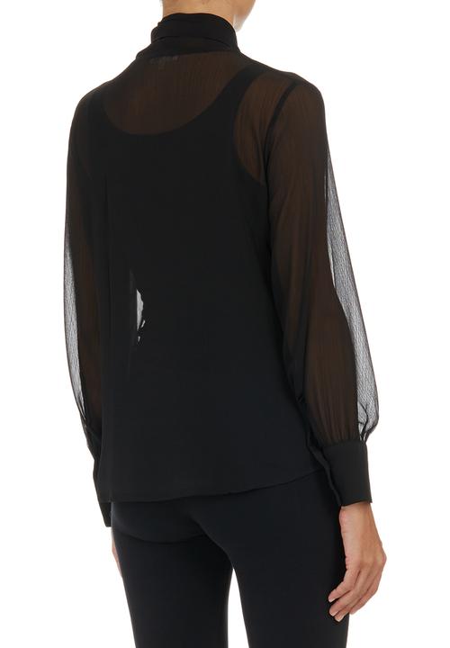 edit - Kitty-bow Blouse Black