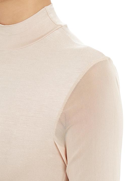 c(inch) - Long-sleeve Mesh Crop Neutral