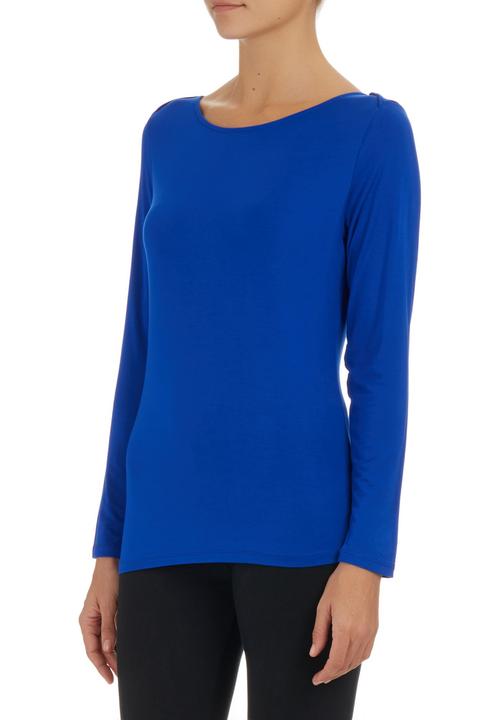 Suzanne Betro - Basic Boat-neck T-shirt Cobalt