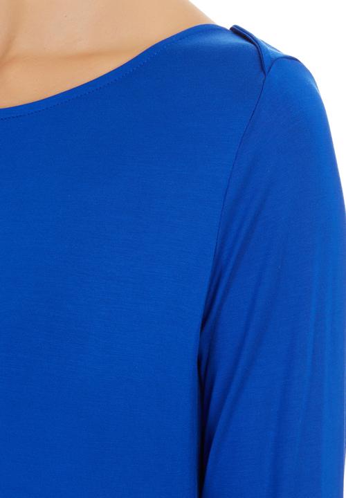 Suzanne Betro - Basic Boat-neck T-shirt Cobalt