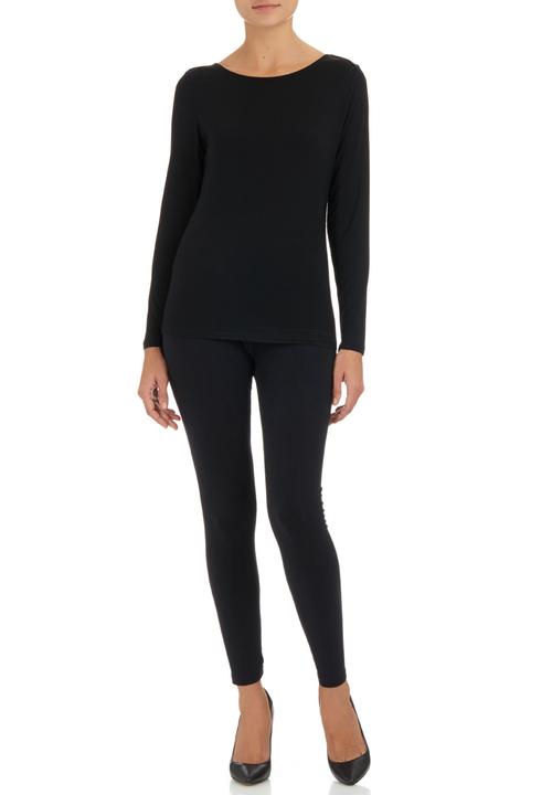 Suzanne Betro - Basic Boat-neck T-shirt Black