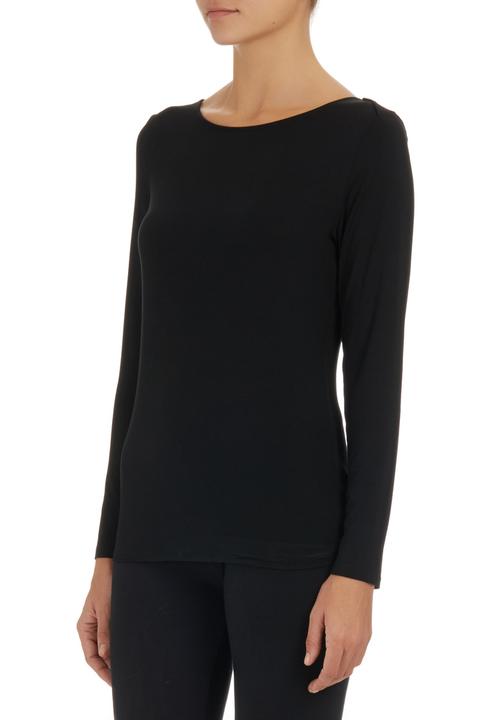 Suzanne Betro - Basic Boat-neck T-shirt Black
