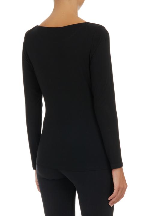 Suzanne Betro - Basic Boat-neck T-shirt Black