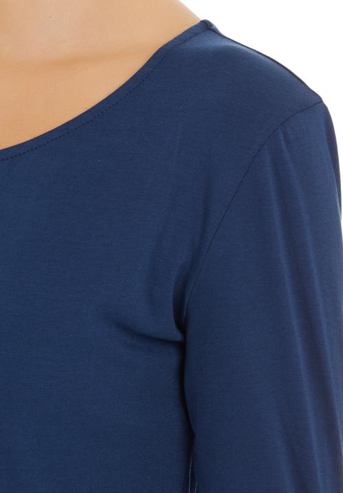 Suzanne Betro - Long-sleeve Crop Top Navy