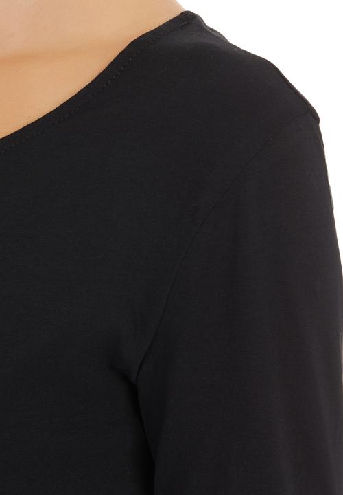 Suzanne Betro - Long-sleeve Crop Top Black Black