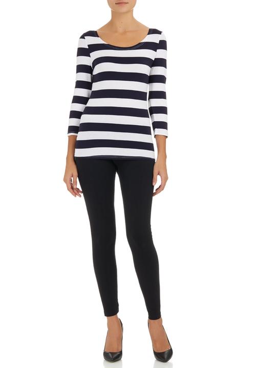Suzanne Betro - Stripe Scoop-neck T-shirt Multi-colour