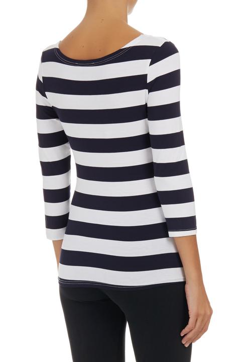 Suzanne Betro - Stripe Scoop-neck T-shirt Multi-colour