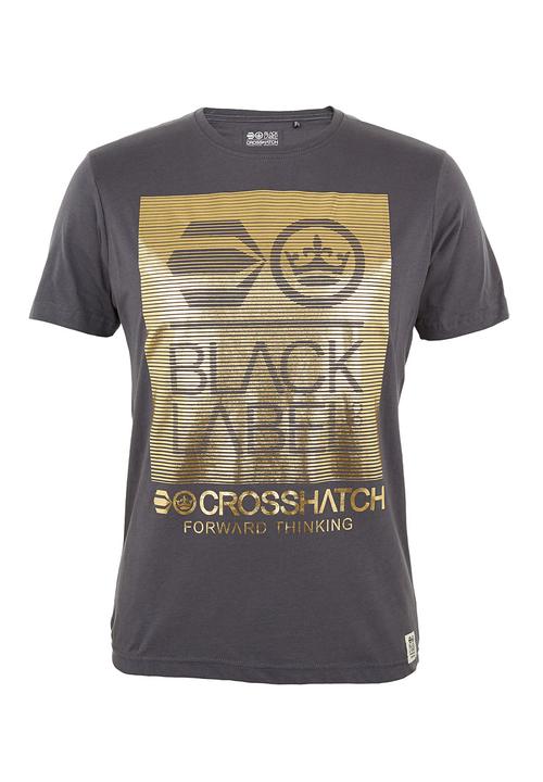 Crosshatch - Goldness tee Dark Grey
