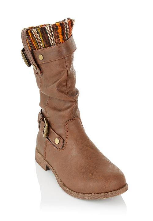 Boots with buckle detail Brown RAGE 