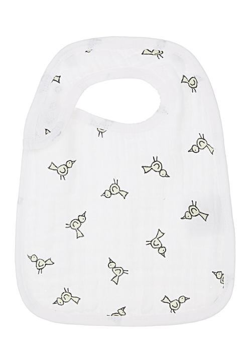 Aden & Anais - 3-Pack bib with jungle print White