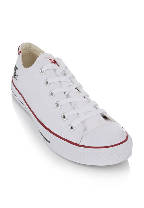 white levi's canvas shoes