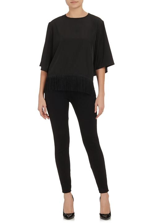 Fortune - Fringed Top Black
