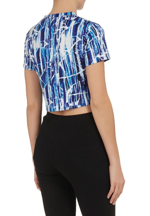 Fortune - Batik Scuba Top Blue/White