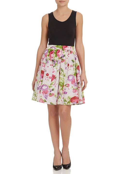 Leandra Designs - Floral Skirt Multi-colour
