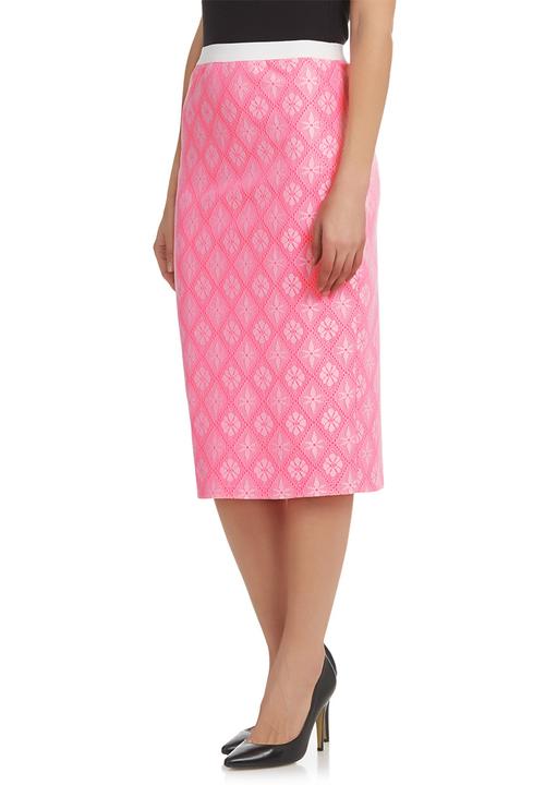STYLE REPUBLIC - Lace Pencil Skirt Pink