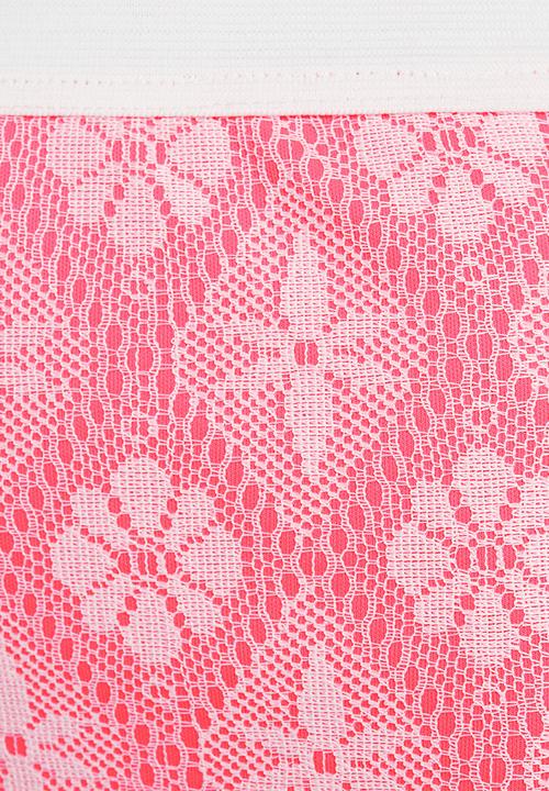 STYLE REPUBLIC - Lace Pencil Skirt Pink