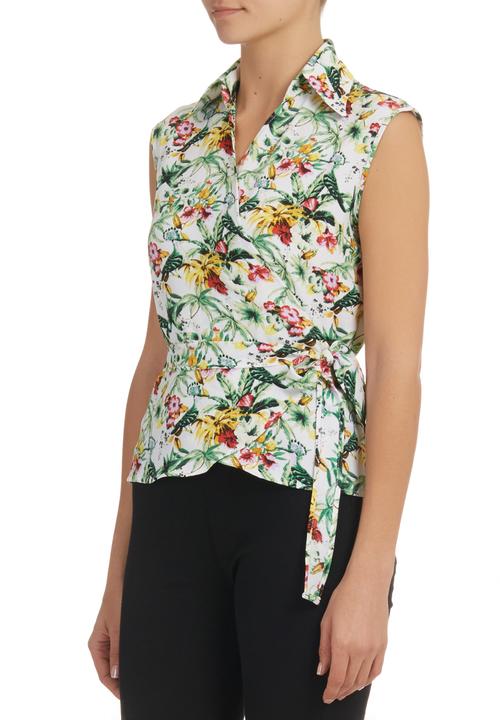 KARMA - Printed Wrap Top Multi-colour