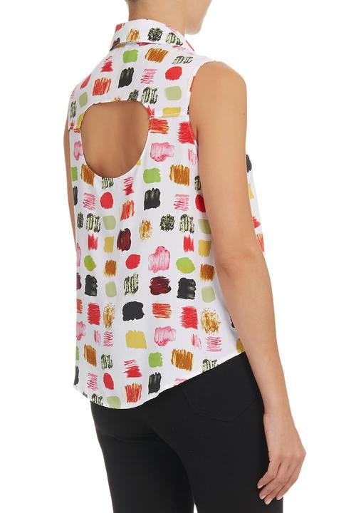 STYLE REPUBLIC - Open-back Sleeveless Shirt Multi-colour