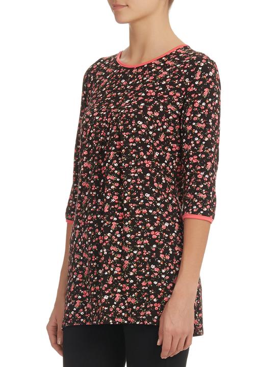 edit - Floral Tunic Black