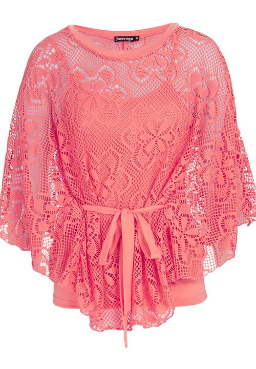 Revenge - Crochet Top Coral