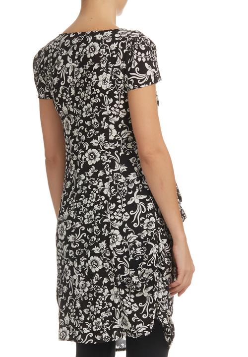 edit - Floral-print Tulip Tunic Black