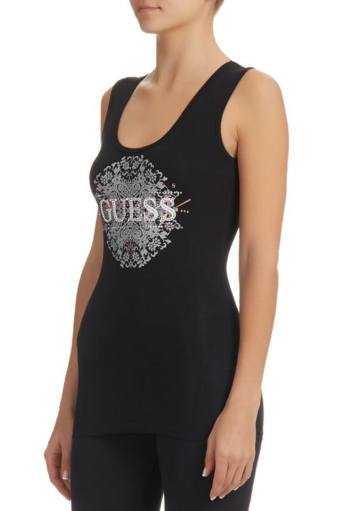 GUESS - Lace Logo Tank Black