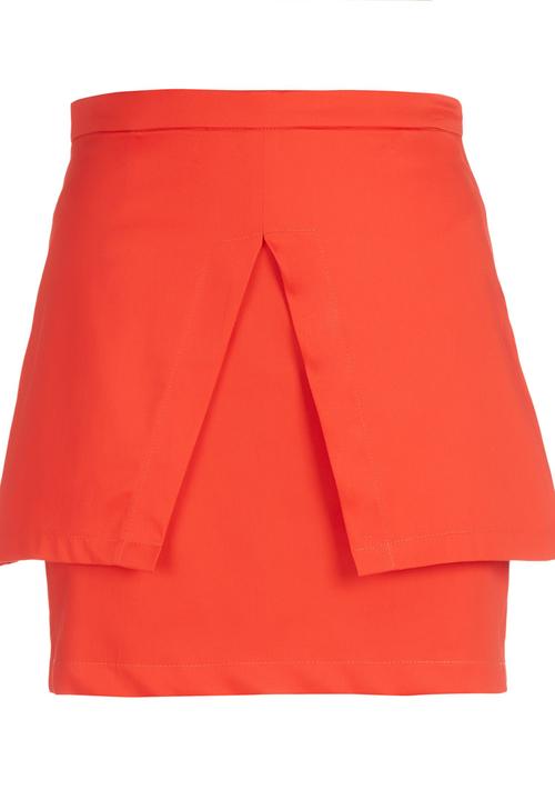 STYLE REPUBLIC - Peplum Mini Skirt Orange