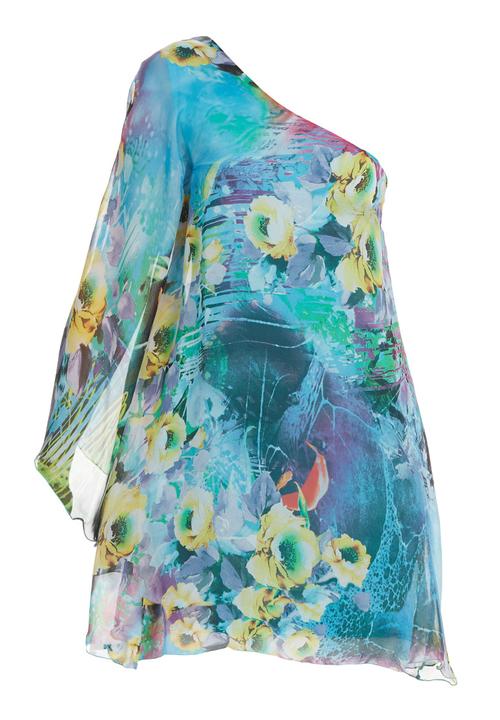 Leandra Designs - One-shoulder tunic dress  Multi-colour