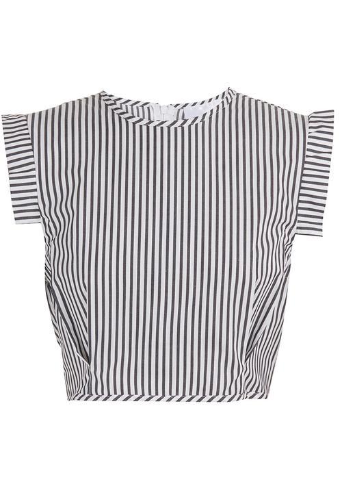 adam&eve; - Vega crop top in black and white stripe Black/White