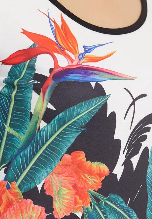 Smash - Long-Sleeve T-Shirt with Tropical Print Multi-colour