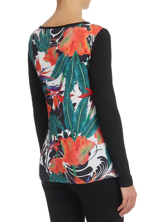 Smash - Long-Sleeve T-Shirt with Tropical Print Multi-colour