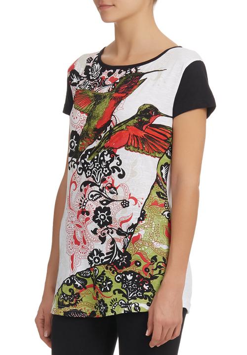 Smash - Bird-print Abstract Tunic Multi-colour