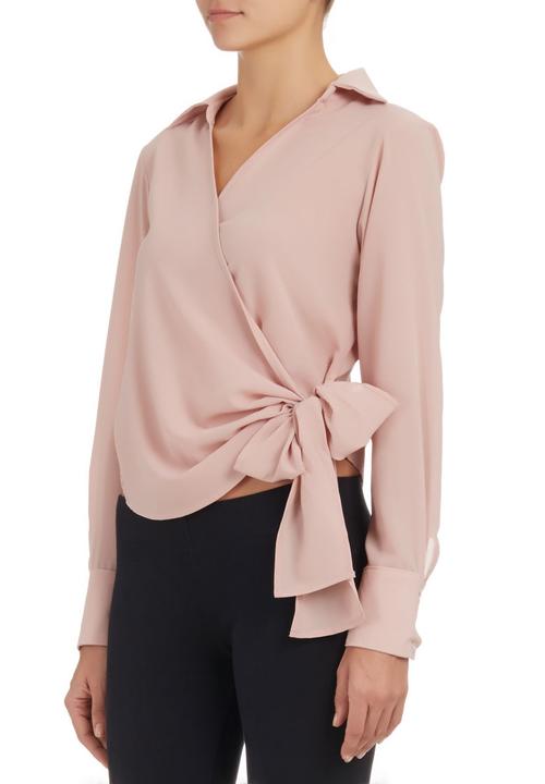 edit - Pale pink wrap shirt Pale Pink