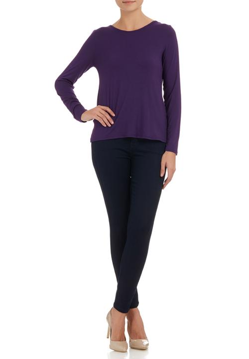 edit - Draped-back Blouse Dark Purple  Dark Purple
