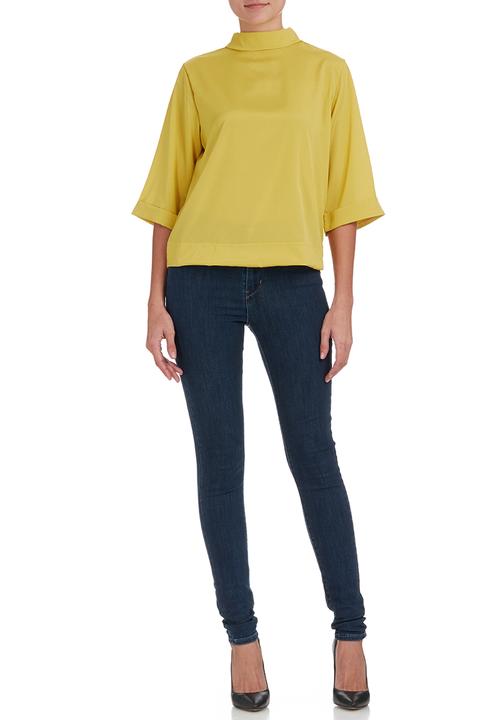 STYLE REPUBLIC - High-neck Top Chartreuse