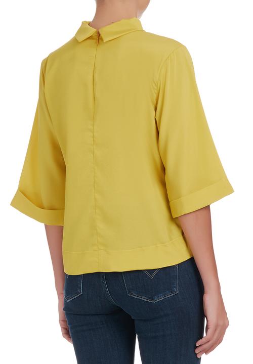 STYLE REPUBLIC - High-neck Top Chartreuse