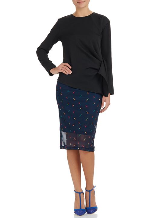 STYLE REPUBLIC - Structured Blouse Black