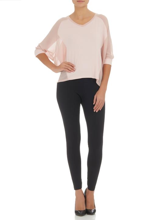 edit - Blush Inset T-shirt Pink Pale Pink