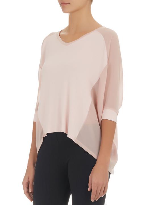 edit - Blush Inset T-shirt Pink Pale Pink