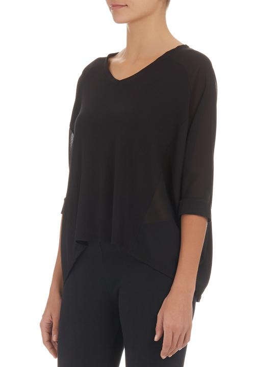 edit - Inset T-shirt Black