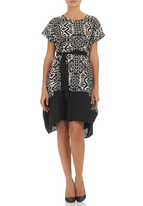 Isabel de Villiers - Colourblock Dress with Belt Multi-colour