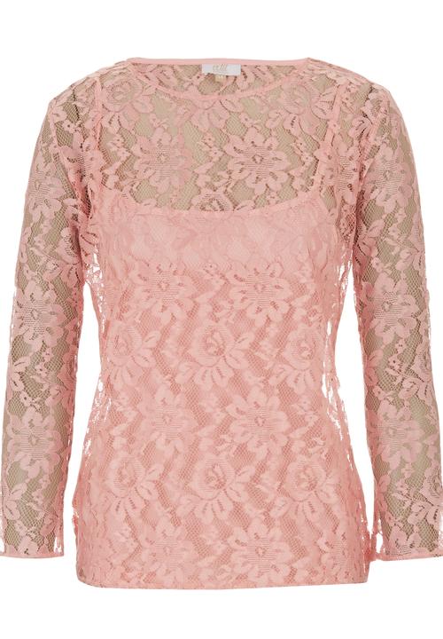 edit - Lace Blouse Light Pink Pale Pink
