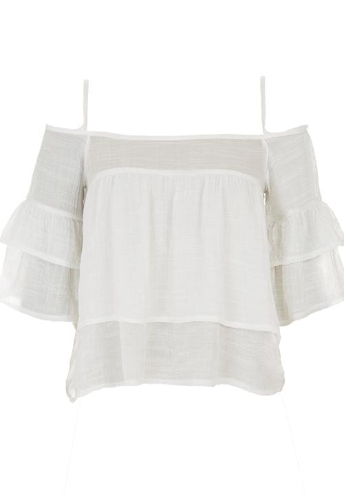 Ketz-ke - Off-the-shoulder Blouse White