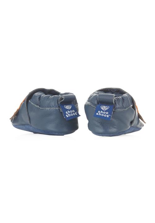shooshoos - Pull-on Shoes with Owl Motif Navy/Orange